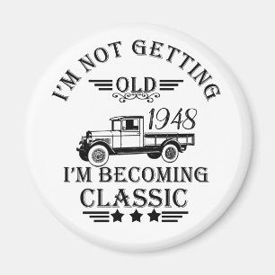 Personalized vintage 75th birthday gifts magnet