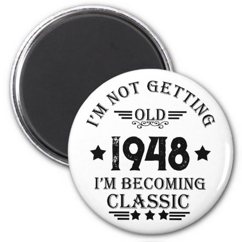 Personalized vintage 75th birthday gifts magnet