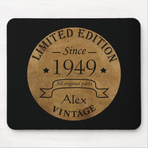 personalized vintage 75th birthday gifts mouse pad