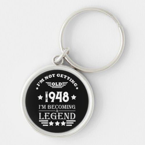 Personalized vintage 75th birthday  keychain