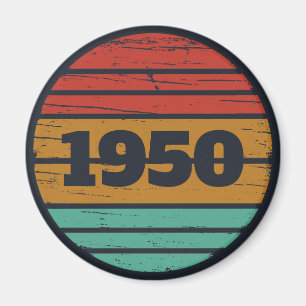 Personalized vintage 75th birthday magnet