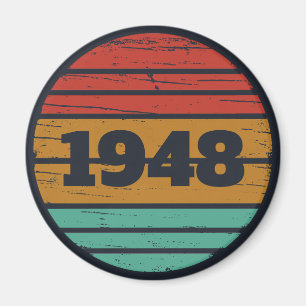 personalized vintage 75th birthday magnet