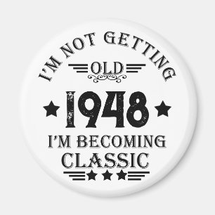 Personalized vintage 75th birthday  magnet