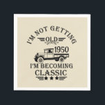 Personalized vintage 75th birthday party napkins<br><div class="desc">Make your birthday special with this unique design. Add a touch of sophisticated elegance to your birthday celebration with our exquisite, one-of-a-kind designs. These graphics bring sophistication and originality to any product, creating a memorable and stylish gift. They are perfect for those who appreciate a touch of timeless glamour on...</div>