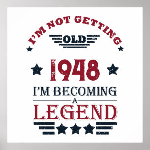 Personalized vintage 75th birthday poster