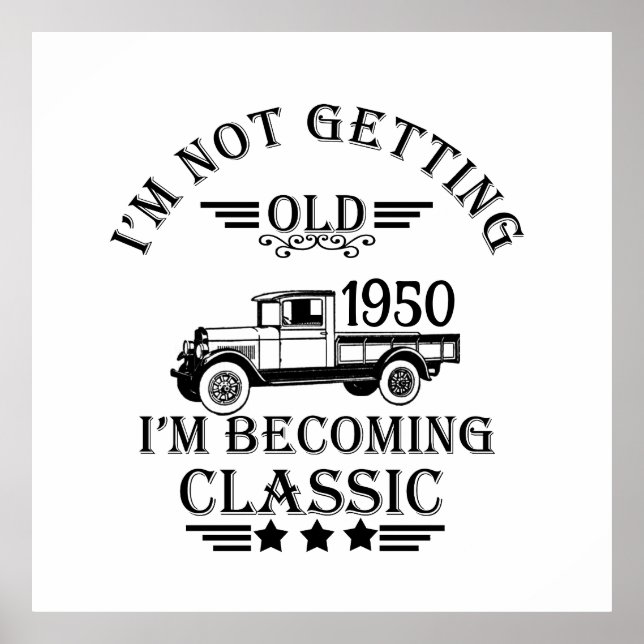 Personalized vintage 75th birthday poster (Front)