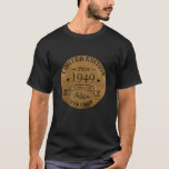 personalized vintage 75th birthday T-Shirt<br><div class="desc">Make your birthday special with this unique design. Add a touch of sophisticated elegance to your birthday celebration with our exquisite, one-of-a-kind designs. These graphics bring sophistication and originality to any product, creating a memorable and stylish gift. They are perfect for those who appreciate a touch of timeless glamour on...</div>