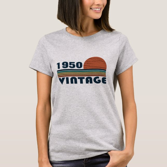 Personalized vintage 75th birthday  T-Shirt (Front)