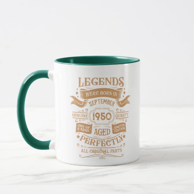 Personalized vintage 75th birthday whiskey themed mug (Left)