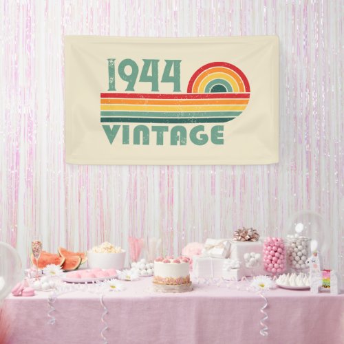 Personalized vintage 80th birthday gifts banner