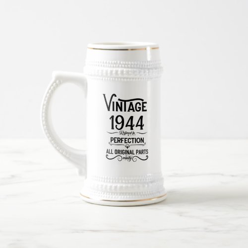 Personalized vintage 80th birthday gifts black beer stein