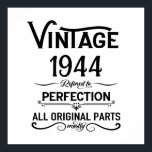 Personalized vintage 80th birthday gifts black poster<br><div class="desc">You can add some originality with this limited edition, premium quality, and original, classy, retro, and vintage-looking birthday graphic design with a cool typography font. This is a great gift idea for men, women, husbands, wives, girlfriends, and boyfriends who will love this one-of-a-kind piece of art. Unique and funny holiday...</div>