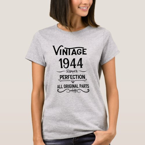 Personalized vintage 80th birthday gifts black T_Shirt