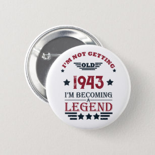 Personalized vintage 80th birthday gifts button