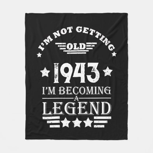Personalized vintage 80th birthday gifts fleece blanket