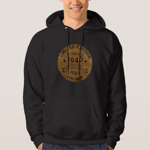 Personalized vintage 80th birthday gifts hoodie