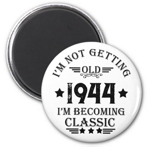 Personalized vintage 80th birthday gifts magnet