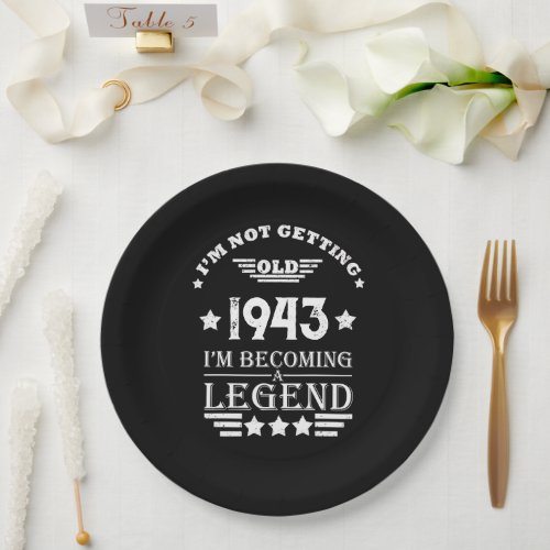 Personalized vintage 80th birthday gifts paper plates
