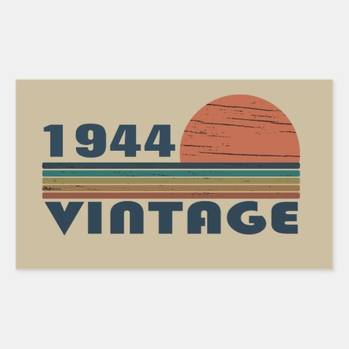 Personalized vintage 80th birthday gifts rectangular sticker