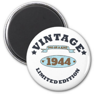 Personalized vintage 80th birthday magnet