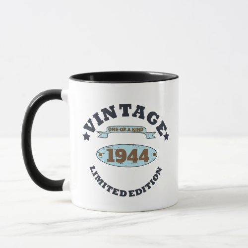 Personalized vintage 80th birthday mug