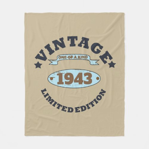 Personalized vintage 85th birthday gifts fleece blanket