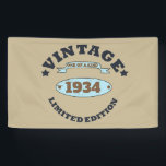 Personalized vintage 90th birthday gifts banner<br><div class="desc">You can add some originality to your wardrobe collection with this vintage, retro, rustic graphic design with awesome typography font lettering, which is a great gift idea for men, women, husbands, wives, grandma, and grandpa who will love this one-of-a-kind artwork. The best funny holiday present for your happy birthday party....</div>