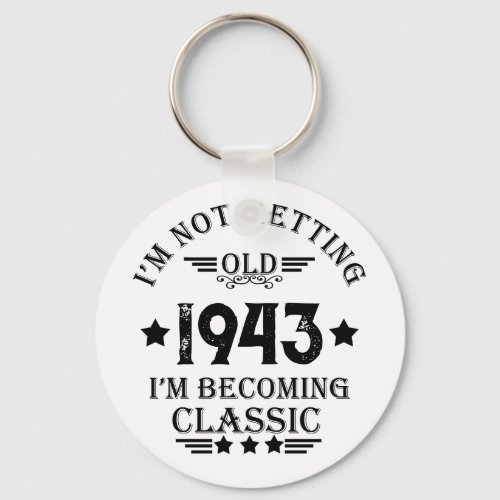 Personalized vintage 90th birthday gifts keychain