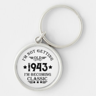 Personalized vintage 90th birthday gifts keychain