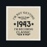 Personalized vintage 90th birthday party napkins<br><div class="desc">Make your birthday special with this unique design. Add a touch of sophisticated elegance to your birthday celebration with our exquisite, one-of-a-kind designs. These graphics bring sophistication and originality to any product, creating a memorable and stylish gift. They are perfect for those who appreciate a touch of timeless glamour on...</div>