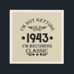 Personalized vintage 90th birthday party napkins<br><div class="desc">Make your birthday special with this unique design. Add a touch of sophisticated elegance to your birthday celebration with our exquisite, one-of-a-kind designs. These graphics bring sophistication and originality to any product, creating a memorable and stylish gift. They are perfect for those who appreciate a touch of timeless glamour on...</div>