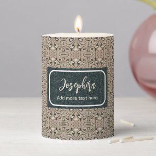 Personalized Vintage Abstract Quartz Stone Natural Pillar Candle