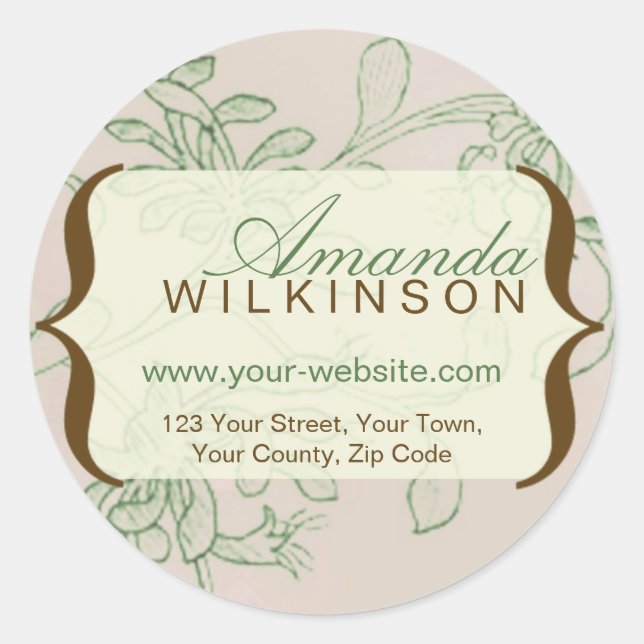 Personalized Vintage Address Stickers (Front)