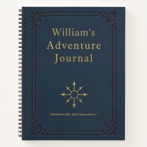 Personalized Vintage Adventure Journal