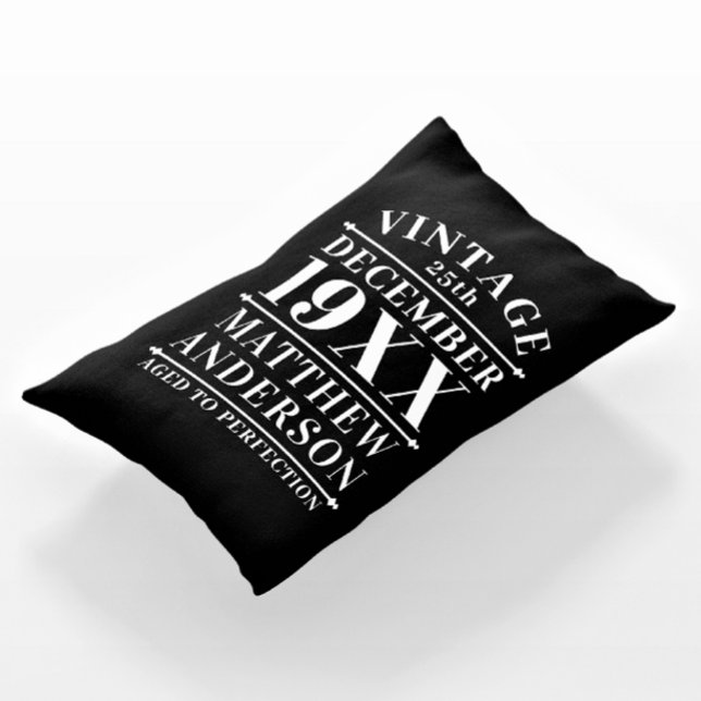 Personalized Vintage Aged to Perfection Accent Pillow (Creator Uploaded)