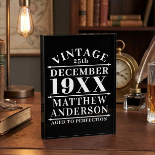 Personalized Vintage Aged to Perfection Acrylic Award