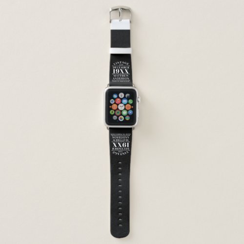 Personalized Vintage Aged to Perfection Apple Watch Band