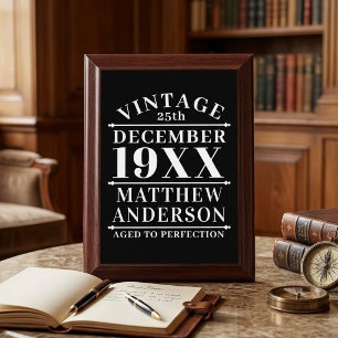 Personalized Vintage Aged to Perfection Award Plaque