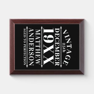 Personalized Vintage Aged to Perfection Award Plaque
