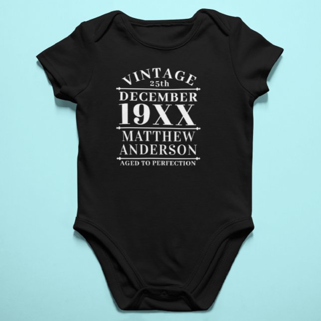 Personalized Vintage Aged to Perfection Baby Bodysuit (Creator Uploaded)