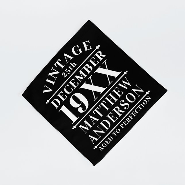 Personalized Vintage Aged to Perfection Bandana (Creator Uploaded)