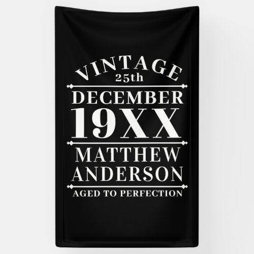 Personalized Vintage Aged to Perfection Banner