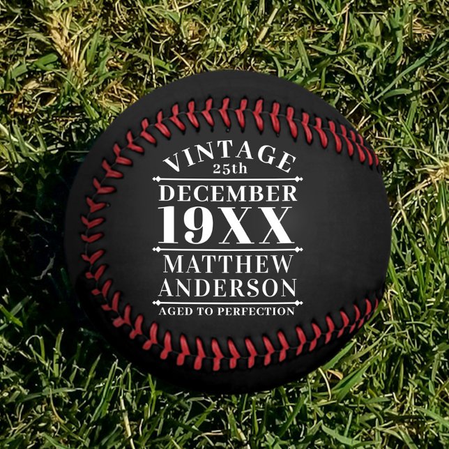 Personalized Vintage Aged to Perfection Baseball (Creator Uploaded)