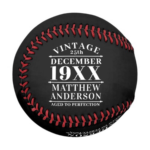 Personalized Vintage Aged to Perfection Baseball