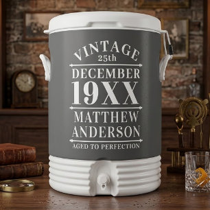 Personalized Vintage Aged to Perfection Beverage Cooler