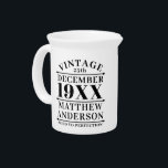 Personalized Vintage Aged to Perfection Beverage Pitcher<br><div class="desc">Personalized vintage aged to perfection design could be a great gift for your friends or family member,  or you can use it yourself.</div>