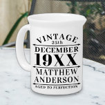 Personalized Vintage Aged to Perfection Beverage Pitcher<br><div class="desc">Personalized vintage aged to perfection design could be a great gift for your friends or family member,  or you can use it yourself.</div>