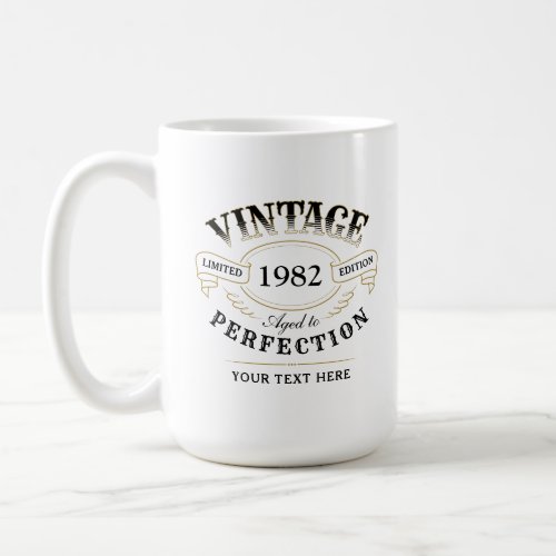 Personalized Vintage Aged To Perfection Birthday  Coffee Mug