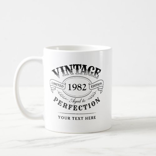 Personalized Vintage Aged To Perfection Birthday Coffee Mug
