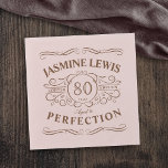 Personalized Vintage Aged To Perfection birthday N Napkins<br><div class="desc">Pink and brown fun vintage aged to perfection adult birthday napkins,  great for any age birthday celebration,  or other occasions. Custom it with your own name and text.</div>